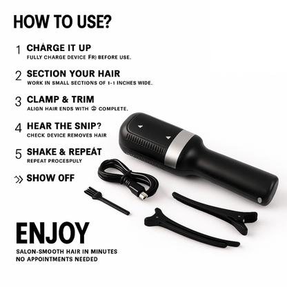 Automatic Hair Split End Remover Machine Rechargeable 2-in-1 Splitend Pro